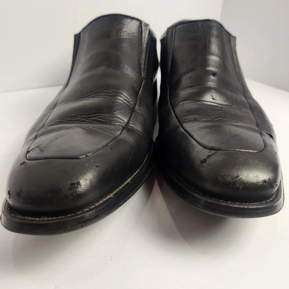 Magnanni Men's Black Leather Classy Comfortable Minimalist Dress Shoes Size 10D